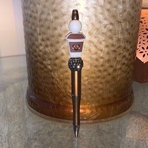 Cute Coffee Cup Pen with Rhinestone Accent